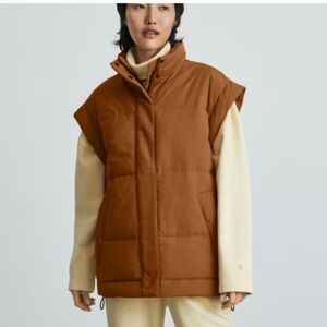 Everlane Womens The ReNew Puffer Duvet Vest Burnt Orange Medium